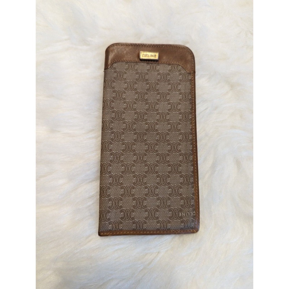 Celine Glasses Case Macadam Beige PVC Luxury Leather Italy